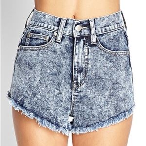 Forever 21 Acid Washed Shorts